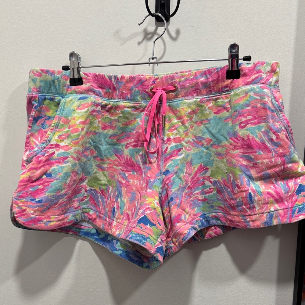 Pink Multi Floral Print Women’s Lounge Shorts xl